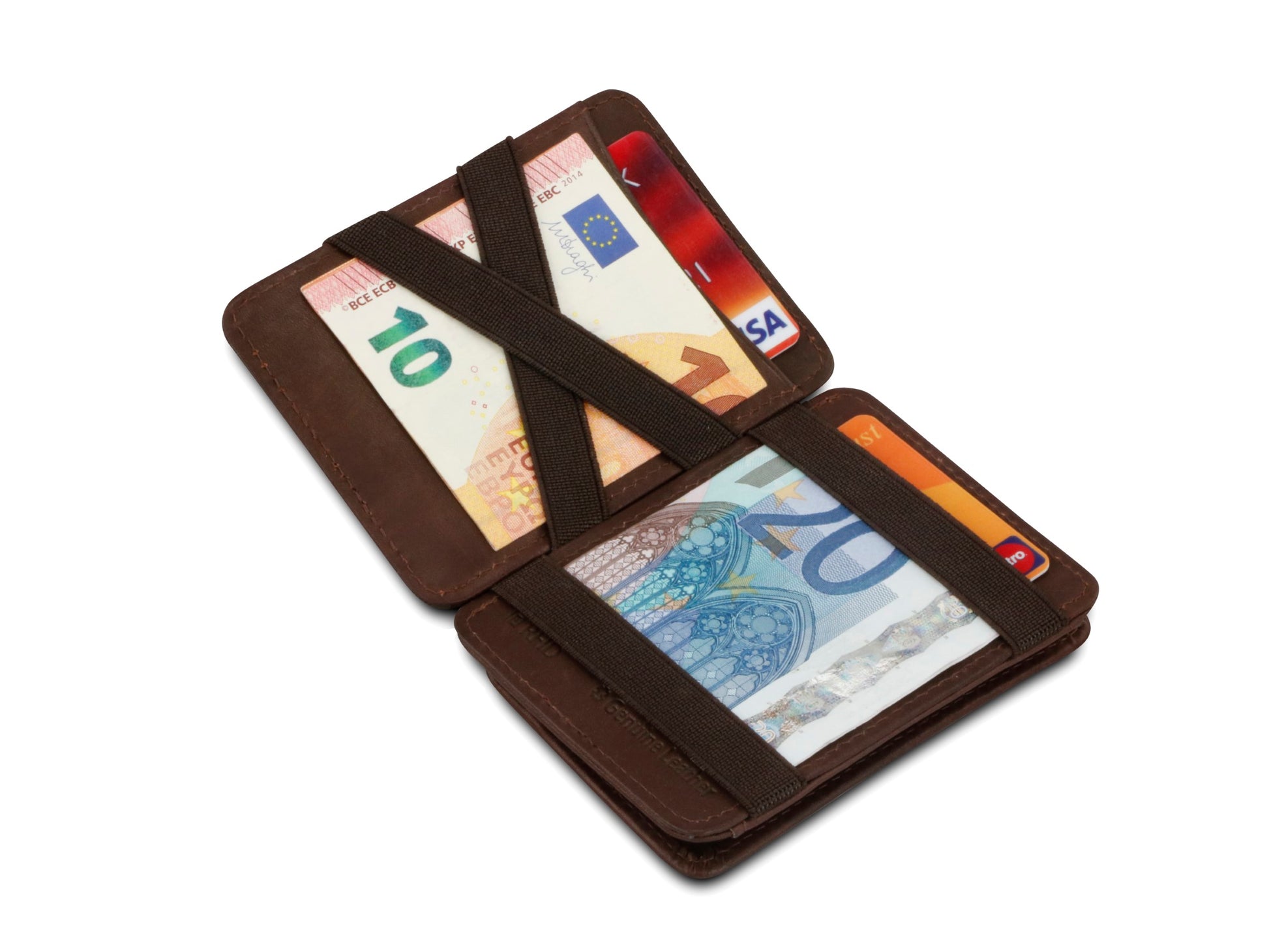 Porte-monnaie Magique RFID Cuir - Hunterson - Brun