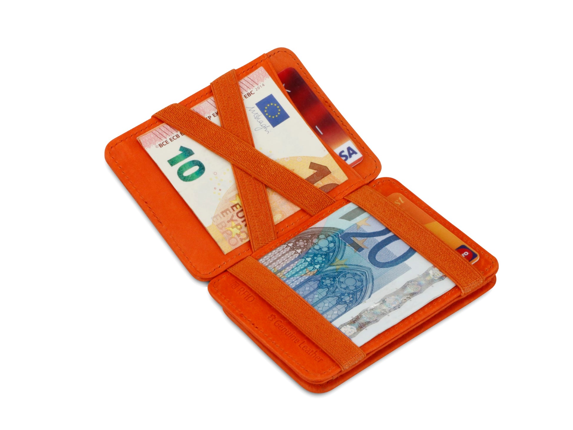 Porte-monnaie Magique RFID Cuir - Hunterson - Orange