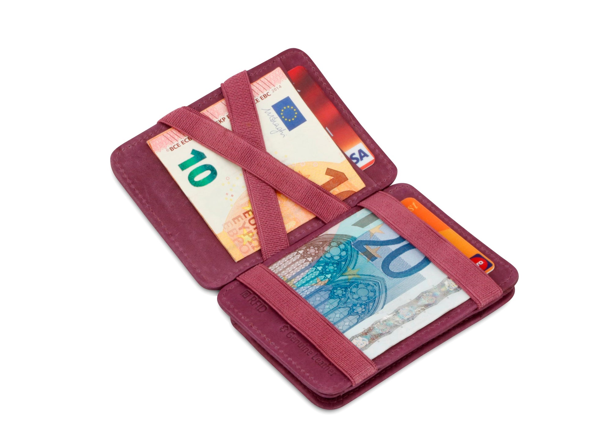 Porte-monnaie Magique RFID Cuir - Hunterson - Pourpre