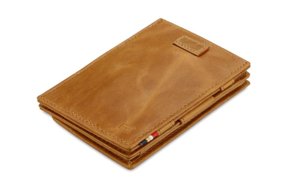 Porte-monnaie Magique RFID Cuir Pochette Carte Brossé - Garzini - Cognac - 1