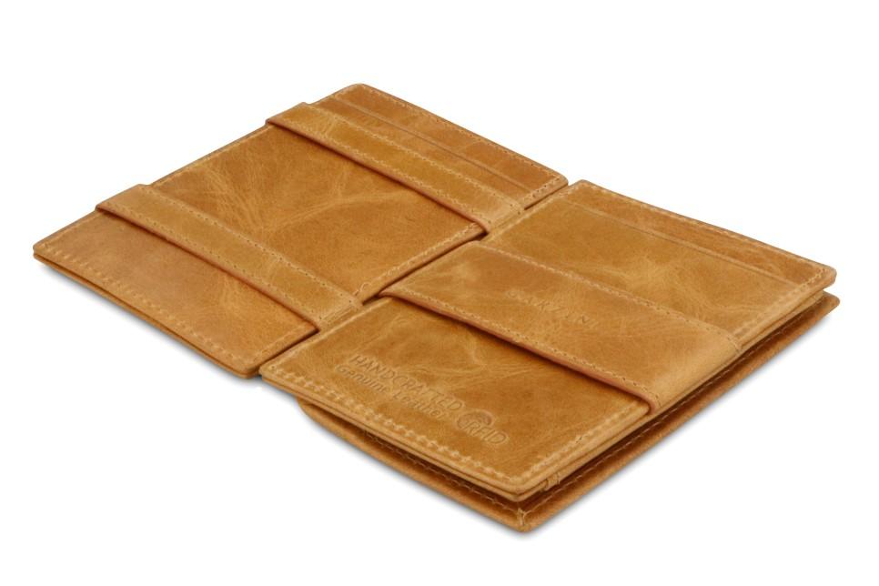 Porte-monnaie Magique RFID Cuir Pochette Carte Brossé - Garzini - Cognac - 3