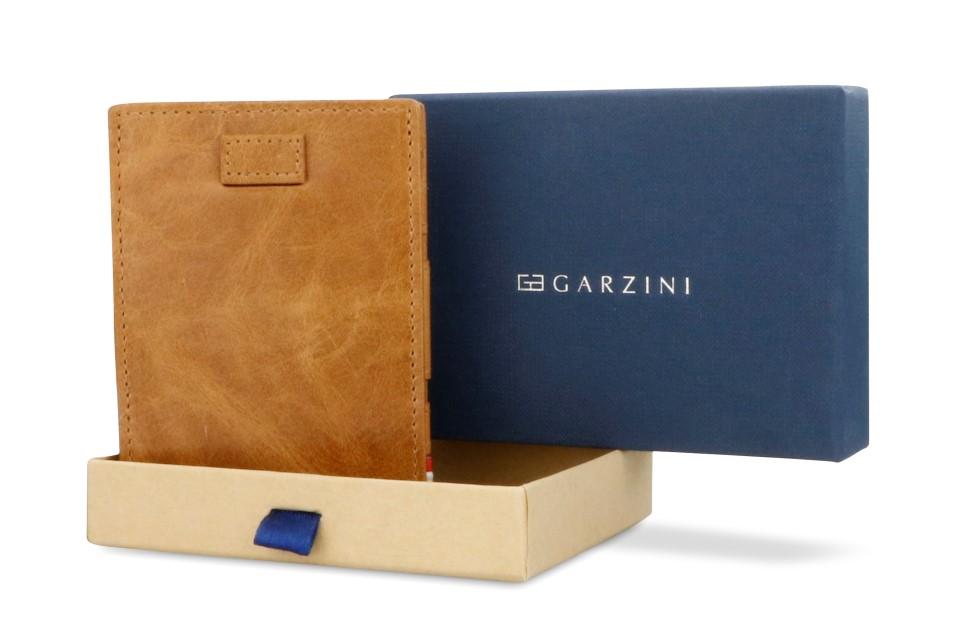 Porte-monnaie Magique RFID Cuir Pochette Carte Brossé - Garzini - Cognac - 7