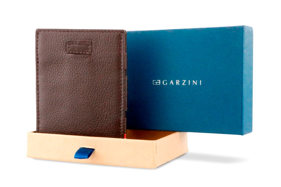 Porte-monnaie Magique RFID Cuir Pochette Carte Nappa - Garzini - Brun - 7