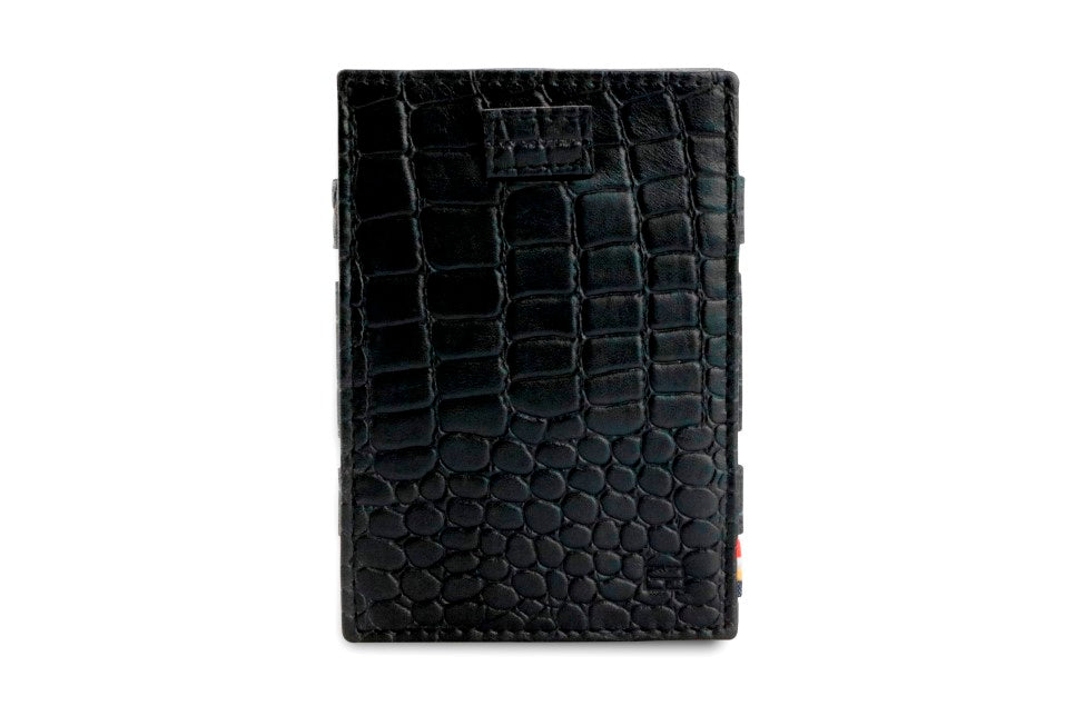 Porte-monnaie Magique RFID Cuir Pochette Carte Croco - Garzini - Noir - 2