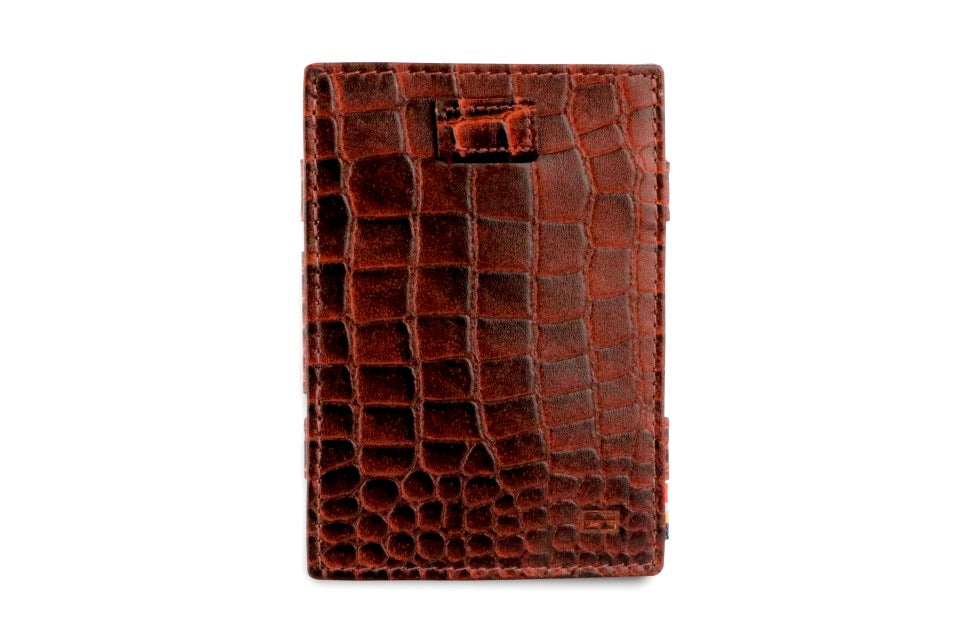 Porte-monnaie Magique RFID Cuir Pochette Carte Croco - Garzini - Brun - 2