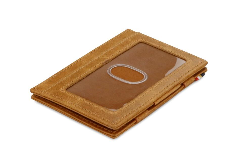 Portefeuille Magique RFID Cuir Fenêtre Brossé - Garzini - Cognac - 1