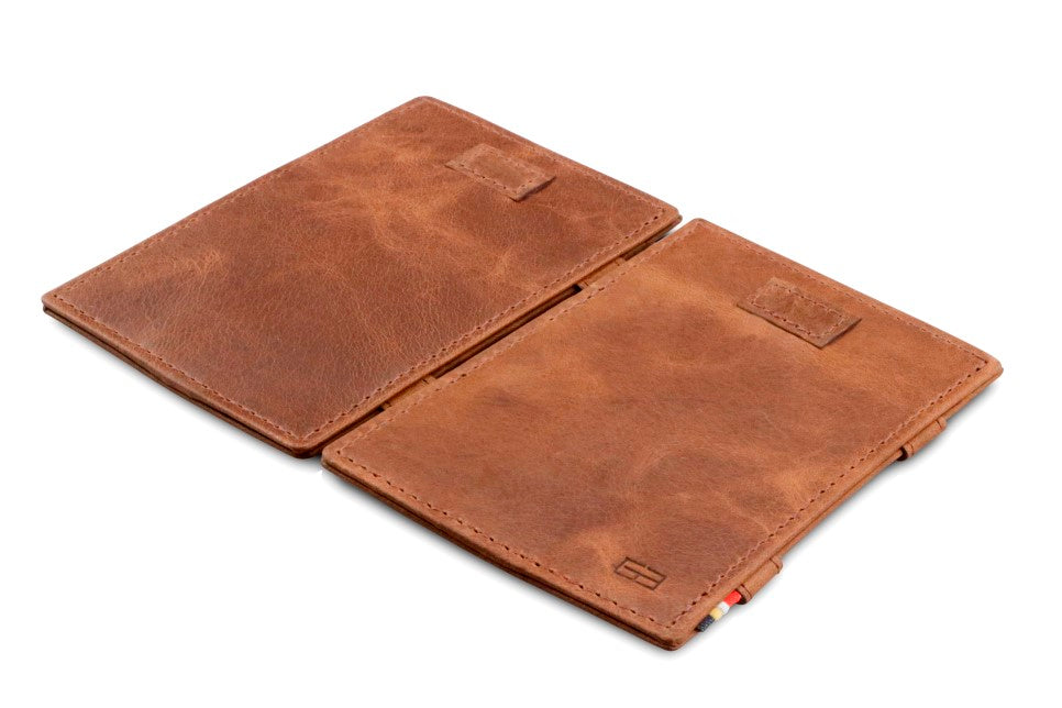 Portefeuille Magique RFID Cuir Pochettes Cartes Brossé - Garzini - Brun - 4