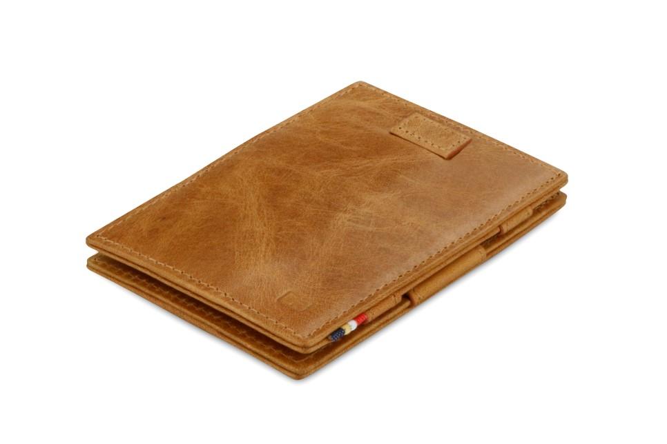 Portefeuille Magique RFID Cuir Pochettes Cartes Brossé - Garzini - Cognac - 1