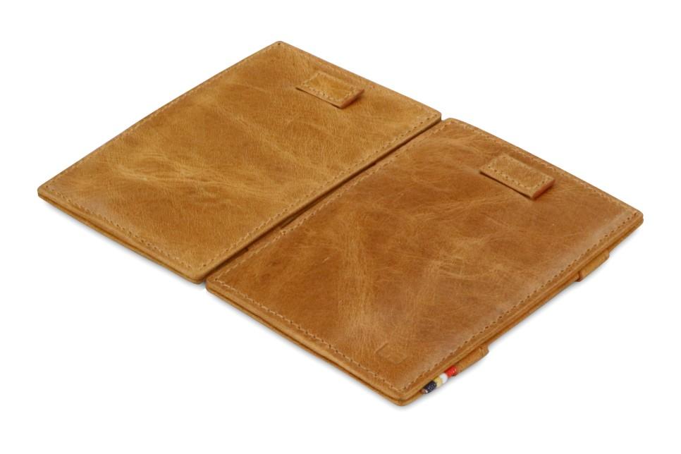 Portefeuille Magique RFID Cuir Pochettes Cartes Brossé - Garzini - Cognac - 4