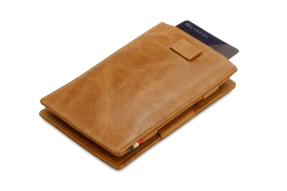 Portefeuille Magique RFID Cuir Pochettes Cartes Brossé - Garzini - Cognac - 7